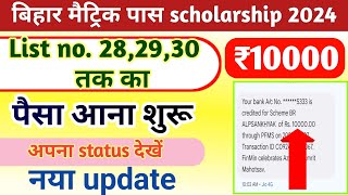 Matric Scholarship 2024 Ka Rupya Kab Aayega  List no28 ka rupya kab aayega  matric ₹10000 [upl. by Thurman]