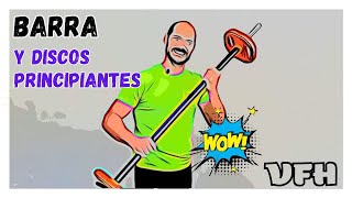 🏋🏽 Cómo hacer Ejercicios de FUERZA para PRINCIPIANTES  BARRA Y DISCOS [upl. by Ardnoet]