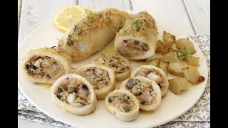 Calamari ripieni al forno con patate [upl. by Kreindler404]