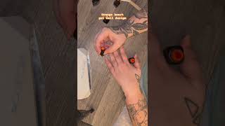 Orange and heart nailart design with gel polish [upl. by Seiber432]