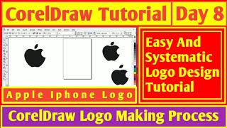 CorelDraw Logo Design Tutorial  Day 8  How To Make Apple Logo Design In CorelDraw [upl. by Beatrice482]