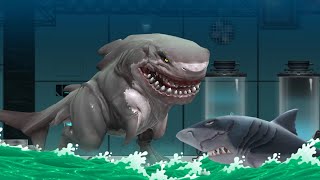 MEGALODON VS SHARKOSAURUS  Hungry Shark Evolution VS Sharkosaurus Rampage [upl. by Everara]