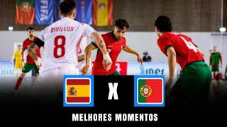 Portugal x Espanha  Amistoso Internacional de Futsal  Melhores Momentos [upl. by Anitsrik]