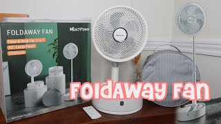 FoldAway Fan Floor amp Desk Fan 2in1 by MarchPower Rechargeable Cordless Fan with Remote Control [upl. by Maurise]