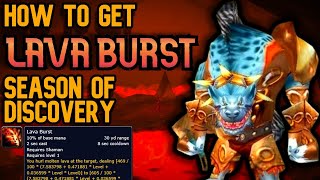 How to get Lava Burst Rune Quick Guide Season of Discovery [upl. by Natek]