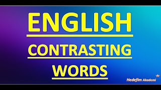 ENGLISH CONTRASTING WORDS [upl. by Tolliver110]