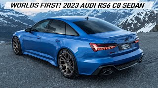 WORLDS FIRST 2023 AUDI RS6 C8 SEDAN  IN A ICONIC VIDEOSHOOT IN THE ALPS  The car Audi must build [upl. by Lorry83]