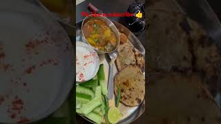 Baazre ki Roti with Aloo wadi sabzi subscribelikeslunchkitchenwinterspecialdinnershorts [upl. by Idrahs324]