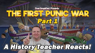 The First Punic War Part 1  Oversimplified  A History Teacher Reacts [upl. by Gessner]