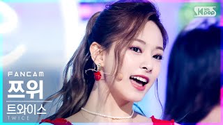 안방1열 직캠4K 트와이스 쯔위 AlcoholFree TWICE TZUYU FanCam│SBS Inkigayo20210613 [upl. by Ecela]