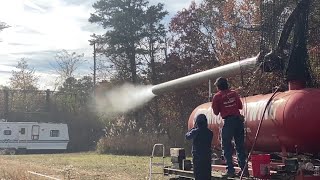 Pumpkin cannon rips hole into abandoned RV at annual Flemings Pumpkin Run in Egg Harbor Township [upl. by Lime]