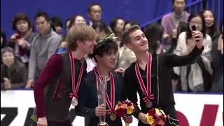 Medal ceremony  Men  NHK Trophy 2018 [upl. by Alocin]