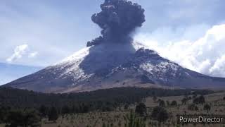 Popocatepetl explosion 20 November 2011 [upl. by Nuawad]