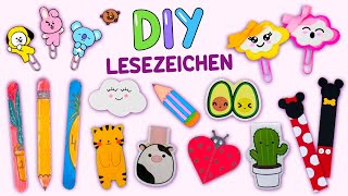 20 DIY – LESEZEICHEN  UND BÜROKLAMMERIDEEN [upl. by Aleakcim286]