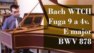 Bach Fuga 9 from WellTempered Clavier II BWV 878 harpsichordist Andrea Chezzi [upl. by Ransome996]