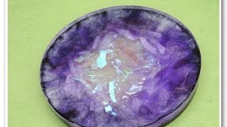 Faux Amethyst Geode Coaster DIY Another Coaster Friday [upl. by Yonah197]