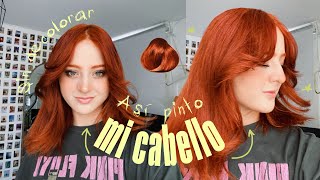 Así pinto mi cabello cobrizo sin decoloración cobrizo [upl. by Airottiv947]