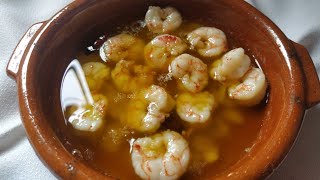 Gambas al pil pil o al ajillo receta tradicional 🦐🦐🦐🇪🇸 [upl. by Antone]