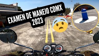 EXAMEN de MANEJO para LICENCIA de MOTOCICLISTA en CDMX 2023 [upl. by Aihsekat18]