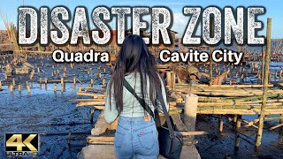 Walking a DISASTER ZONE in Quadra Cavite City Philippines 4K [upl. by Bathsheba]