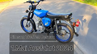 1Mai Ausfahrt zum Simson Treffen Bernau bei Berlin 4K [upl. by Yorgerg]