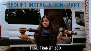 Bedlift Installation Process  42quot Happijac  Van Build Series  2015 Ford Transit 250 [upl. by Myrilla203]