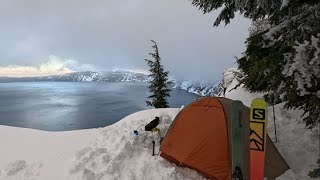 Winter backpacking in Crater Lake National Park [upl. by Einnol]