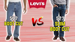 Levis Boot Cut VS Slim Boot Cut Explained in 20 Seconds 🤯 517 VS 527 [upl. by Isteb]