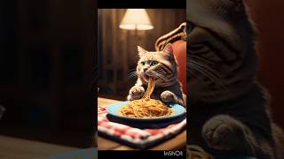 Cat eat food cute cat animals funny cartoon cat ka cartoon [upl. by Rubenstein683]