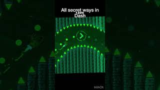 Dash all secret waysswag routes geometrydash gd shorts [upl. by Efeek]