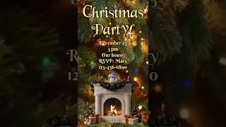 Christmas Party Video Invitation christmas christmasinvite xmas christmasparty invitation [upl. by Nylatsyrk]