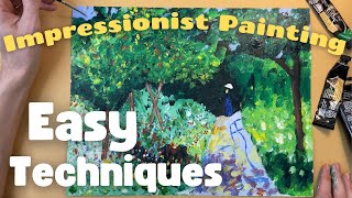 How to Paint Like Renoir  Step by Step Impressionist Landscape [upl. by Eniamat747]