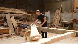 WoodMizer LT40 sawing for timber framer in the UK [upl. by Yentruoc]