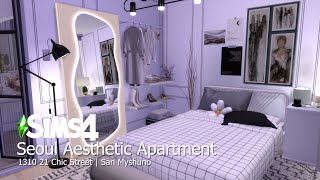 Seoul Aesthetic Apartment  1310 21 Chic Street  San Myshuno  The Sims 4 Stop Motion Build  CC [upl. by Ander]