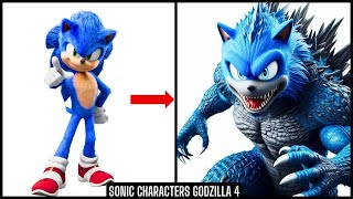 Sonic The Hedgehog All Characters as Godzilla Part 4 [upl. by Disharoon132]