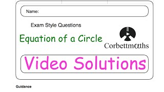 Equation of a Circle Answers  Corbettmaths [upl. by Linc789]