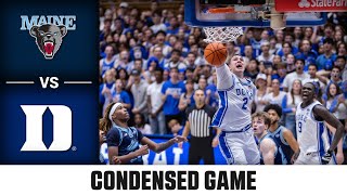 Maine vs Duke Condensed Game  202425 ACC Men’s Basketball [upl. by Shu]