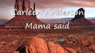 Carleen Anderson  Mama saidwmv [upl. by Aissac172]