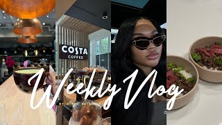 WEEKLY VLOG IM OVER IT  GETTING BACK INTO A ROUTINE  HIGH PROTEIN MEALS  CLEANING  COFFEE SHOPS [upl. by Attiuqaj]