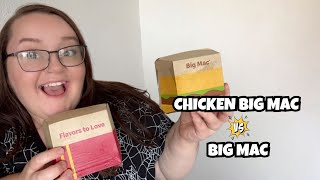 McDonalds Chicken Big Mac vs Big Mac Review [upl. by Nylednarb656]