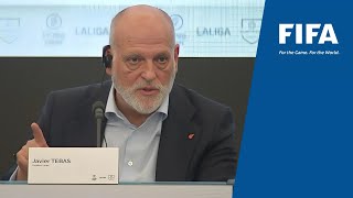 Las LIGAS europeas denuncian a la FIFA por el CALENDARIO  JAVIER TEBAS quotHoy es un día históricoquot [upl. by Moscow908]