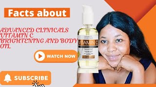 ADVANCED CLINICAL VITAMIN C BRIGHTENING AND BODY OIL REVIEWbodyoils skincare beauty [upl. by Raskin]