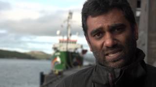 Greenpeace climbers at Gazprom Arctic rig Kumi Naidoo South Africa [upl. by Pigeon]