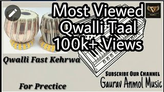 Qwalli Fast Kehrwa Loop For Prectice C Best Qwalli Taal Beat  Gaurav Anmol Music  2020 [upl. by Ardnosak]