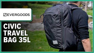 EVERGOODS Civic Travel Bag 35L CTB35 Review 2 Weeks of Use [upl. by Ahsiuqet254]