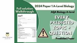 2024 Biology Paper 1 Alevel AQA  Predicted paper walkthrough [upl. by Lahcsap866]