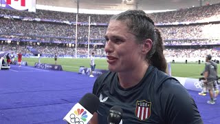 Joyful womens rugby sevens players celebrate bronze at Paris Olympics [upl. by Norred9]