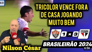 VITÓRIA 1x3 SÃO PAULO Brasileirão 2024Narração Nilson César Jovem Pan [upl. by Guillaume715]