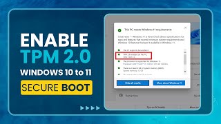 How to Enable TPM 20 for Windows 10 and Upgrade to Windows 11  Trusted Platform Module Enable 2024 [upl. by Viviyan158]