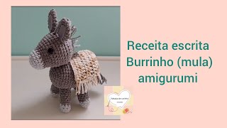 Burrinho mula amigurumi  série PresépioReceita escrita [upl. by Standford275]